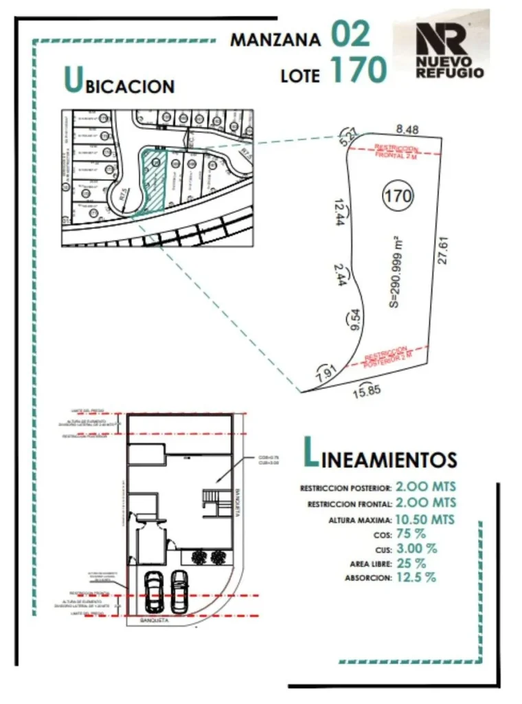 Terreno en esquina en Nuevo Refugio